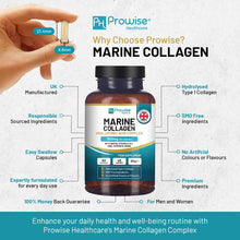 Load image into Gallery viewer, Prowise Healthcare - Marine Collagen with Hyaluronic Acid 1100mg - 90 Capsules Bo