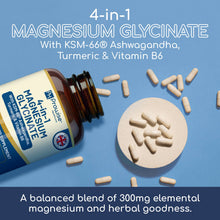 Load image into Gallery viewer, Magnesium Glycinate with Ashwagandha, Turmeric &amp; Vitamin B6 - 90 Vegan Capsules | Prowise
