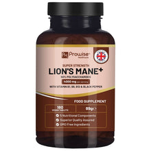 Load image into Gallery viewer, Prowise Healthcare - Lions Mane Mushroom Supplement 4000mg with Vitamin B1
