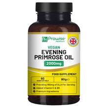 Load image into Gallery viewer, Prowise Healthcare - Vegan Evening Primrose Oil 2000mg with Vitamin E &amp; B6 – 60
