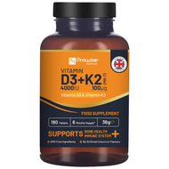 Prowise Healthcare - Vitamin D3 4000IU & K2 MK7 100μg Vegetarian Tablets I 180