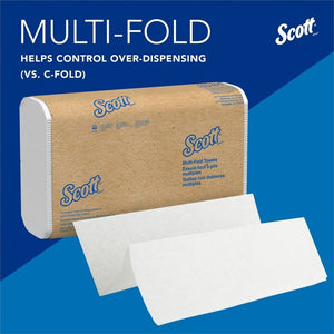 TOWEL MULTIFOLD 9.2" WHITE SCOTT 250CT/PK 16/CS