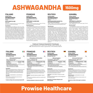 Prowise Healthcare - Ashwagandha 1500mg 180 Vegan Tablets
