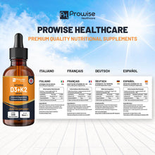 Load image into Gallery viewer, Prowise Healthcare - Vitamin D3 4000iu + K2 MK7 25µg I Orange Liquid Drops I High

