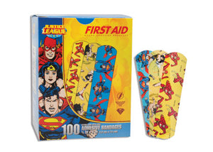First Aid Superhero Adhesive Bandages, Size 3/4" x 3"