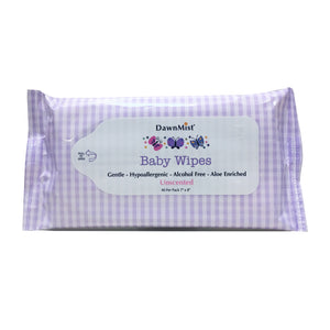 Baby Wipes 7" x 8" Unscented. Dukal