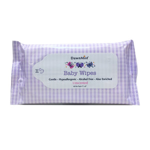 Baby Wipes 7" x 8" Unscented. Dukal (Case 24 PK)