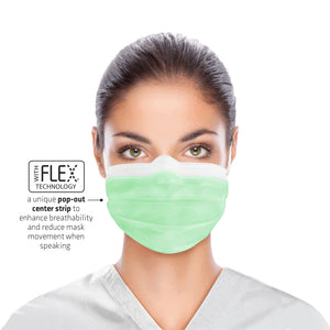 Flex Mask Ear-Loop Green UniPack