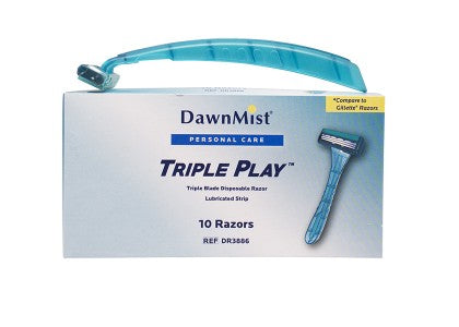 Facial Razor DawnMist® Triple Play™ (500/Case)